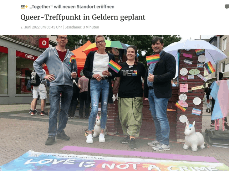 BiG - Bürger in Geldern | Queer-Treffpunkt in Geldern geplant