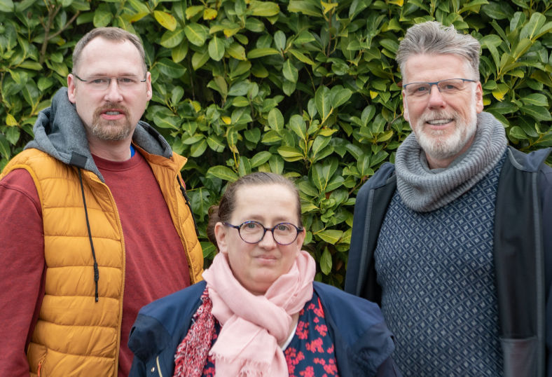 Bild des Vorstandes der BiG - Bürger in Geldern. Von links nach rechts: Markus Peukes, Christiane Förster, Hans Ludwig Kowalski
